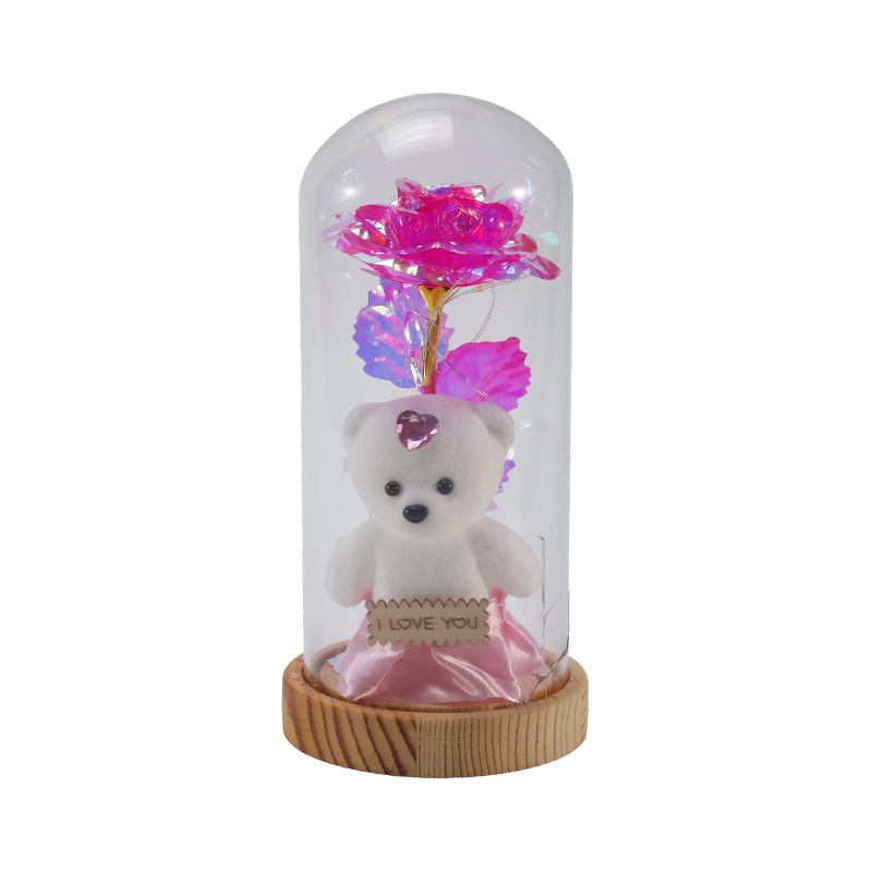 Светильник-колпак Galaxy Rose Glass (с плюшевым мишкой или без него, несколько цветов)
