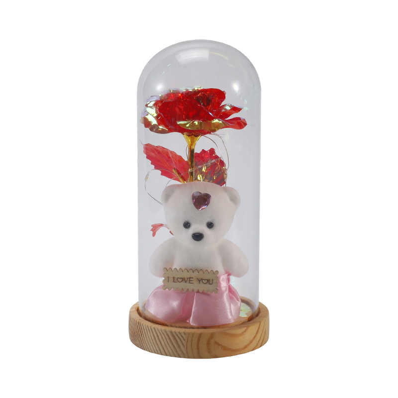 Светильник-колпак Galaxy Rose Glass (с плюшевым мишкой или без него, несколько цветов)